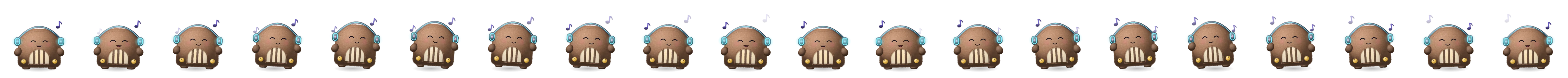 Hum the radio grooving in headphones